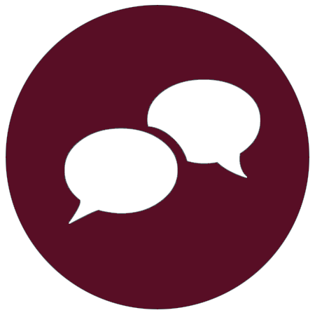 Two speech bubbles 